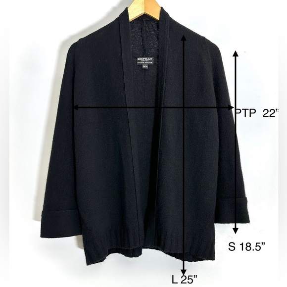 REPEAT - SILVER Edition- 100%CASHMERE open cardigan - Picture 4 of 7